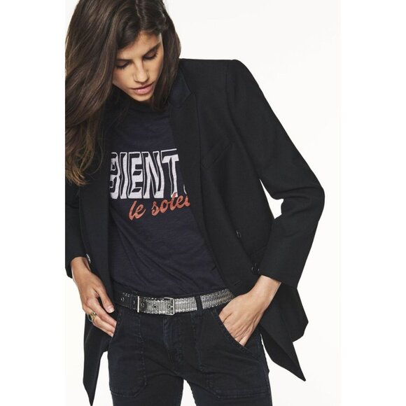 Ba&sh Bonjovi Jacket Black Size 2/ US 8 - Picture 1 of 8